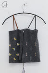 YANYAN KNITS 24 Autumn and Winter Embroidered Apron Top YYK-YYW24-1281-HUI Gray